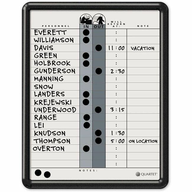 ACCO Brands Quartet Board In/Out Mgntic 11X14 QRT750