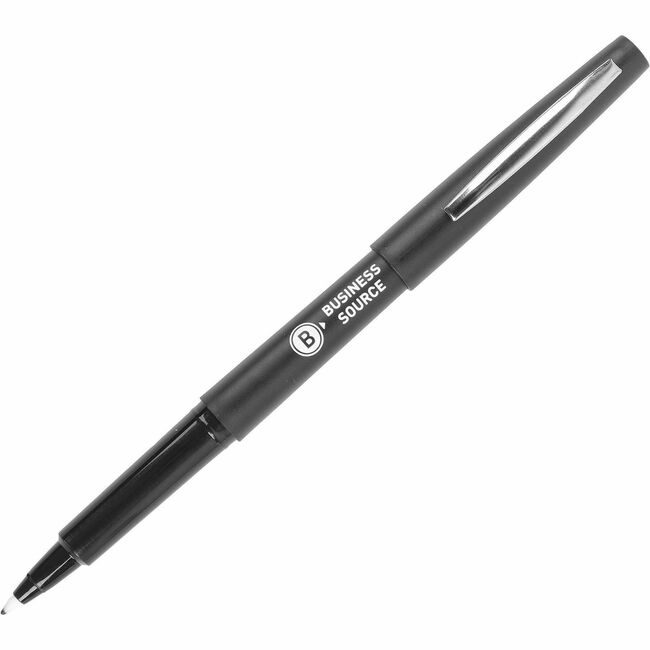 Business Source Pen Porous Liqd.Rball Black BSN50502