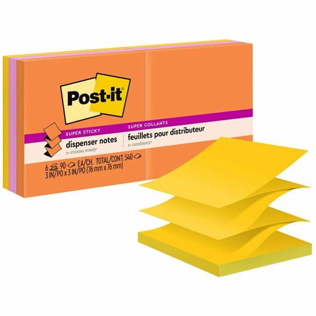 3M Company Note Popup 3X3 6 Pack Assrtd MMMR330-6SSUC
