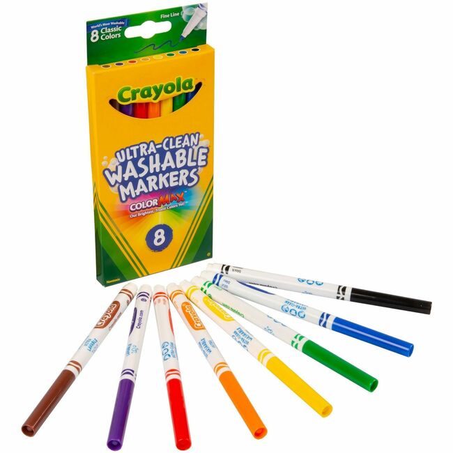 Crayola LLC Marker Finetip Wshble 8 Count CYO58-7809