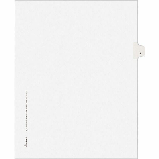 Avery Products Corporation Dividers Index Sidetab 8 AVE11918