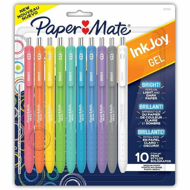 Newell Brands Paper Mate Pen Gel Ij Bright Assorted 10 Count PAP2173764