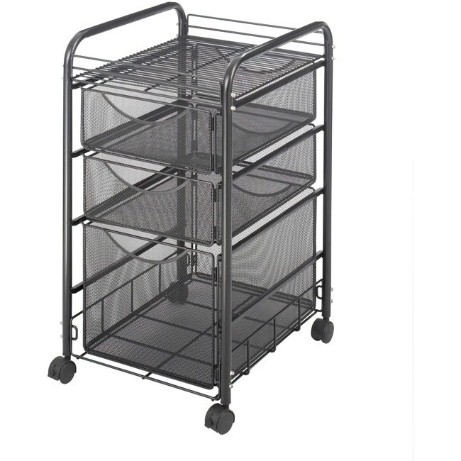Safco Products Onyx Mesh File Cart W/ Dr SAF5213BL