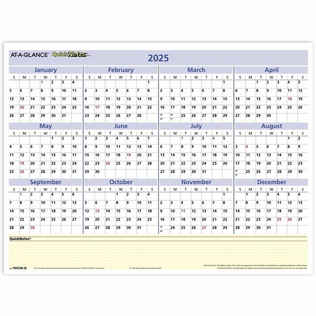 ACCO Brands AT-A-GLANCE Wall Qn Mo Eras 16X12 AAGPM550B28