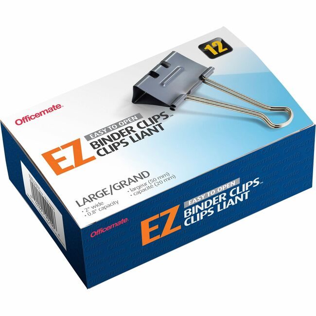 Officemate Clip Binder Ez Large 12 Count OIC99200