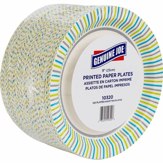 Genuine Joe Plates Printed Paper 9" GJO10320