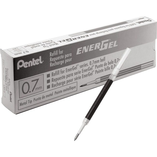 Pentel of America Refill Gel Energel 0.7MM Black PENLR7ABX