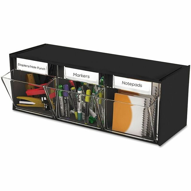 Deflecto Bin 3 POCKET Black DEF20304OPU