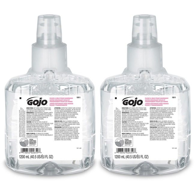 GOJO Industries Soap Foam Hndwash Clr/Mild GOJ191102CT
