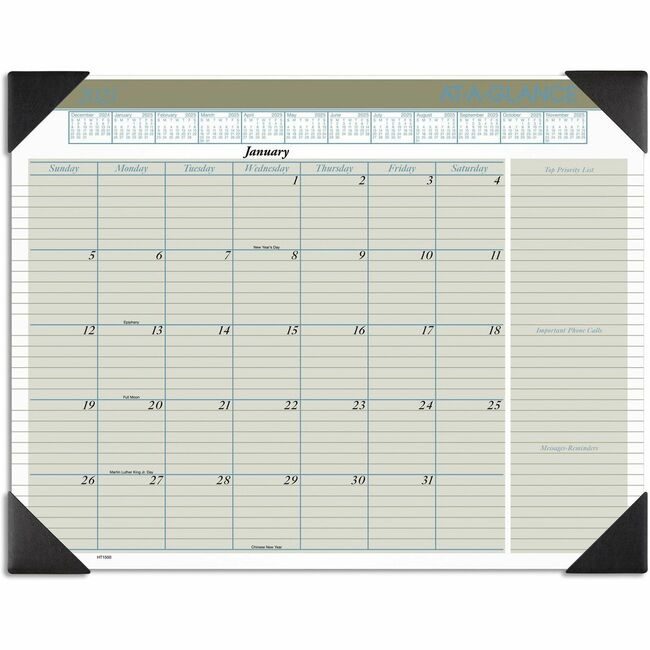 ACCO Brands AT-A-GLANCE Calendar Deskpad Executive AAGHT1500