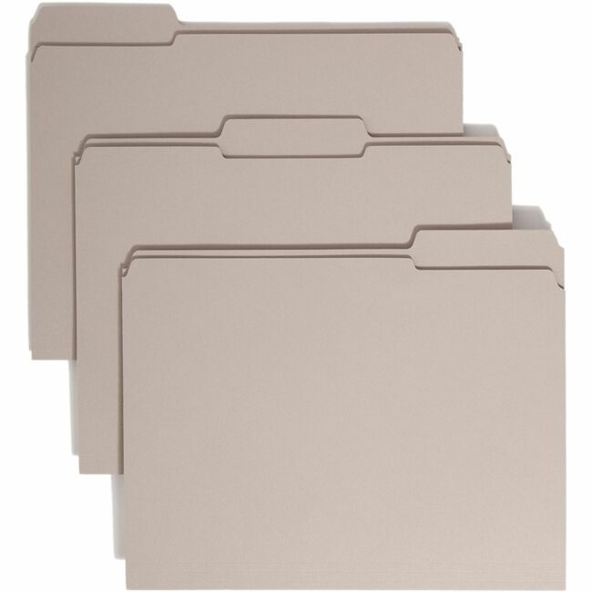 Smead Manufacturing Co. Folder File Letter 1/3 AST Gray SMD12334