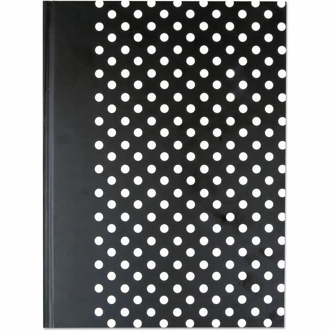Universal Office Products Notebook Bound Dots Black UNV66350