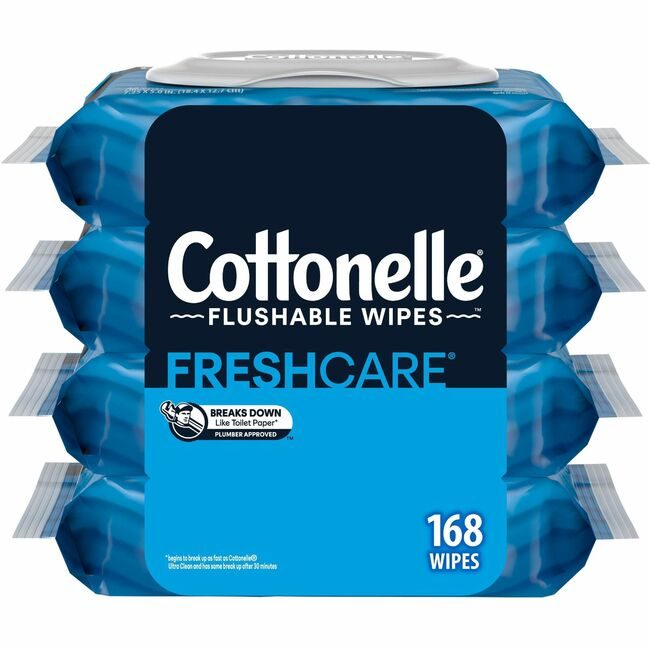 Kimberly-Clark Professional Kleenex / Scott / WypAll / Kimtech Wipes Flushable 4 Pack KCC54495