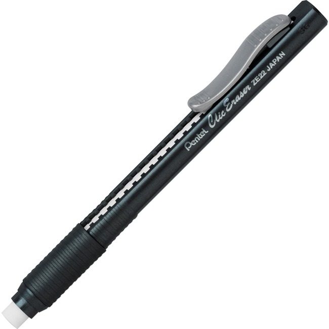 Pentel of America Eraser Clic W/Grip Black PENZE22ABX