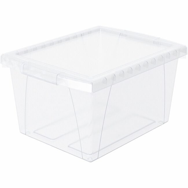 Storex Bin 4GALLON Lidded Transp STX61430U06C