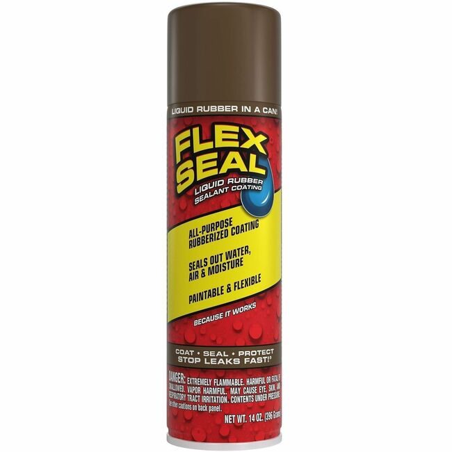 Swift Response, LLC Flex Seal Rubber Liquid 14OZ Brn FLXFSBRNR20
