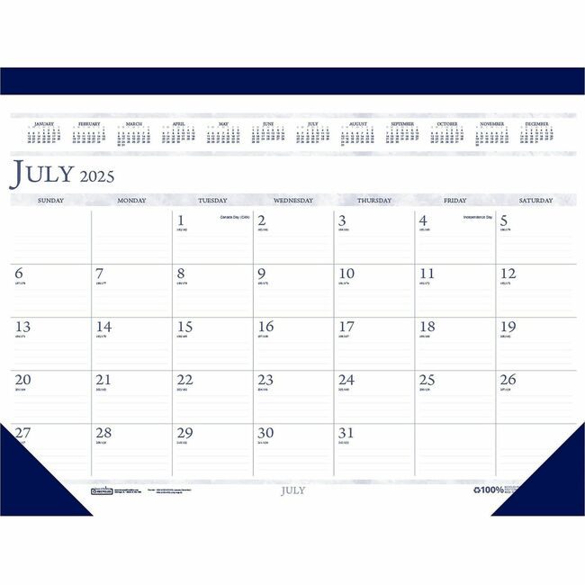 House of Doolittle Deskpad Ay Blue HOD155