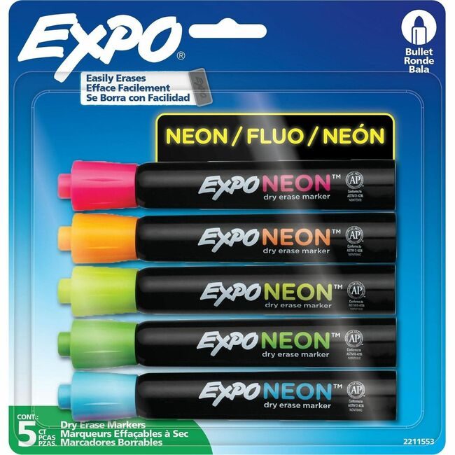 Sharpie / Expo / Prismacolor / Sanford Newell Brands / Sanford Sharpie / Expo / Prismacolor / Marker Neon Bullet 5 Count SAN2211553