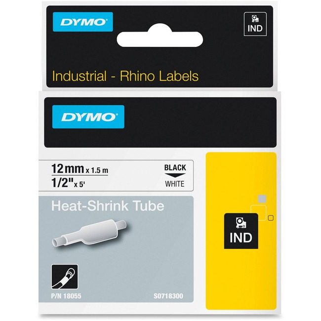Newell Brands DYMO Label RHINO1/2"X5HEATSHRK DYM18055
