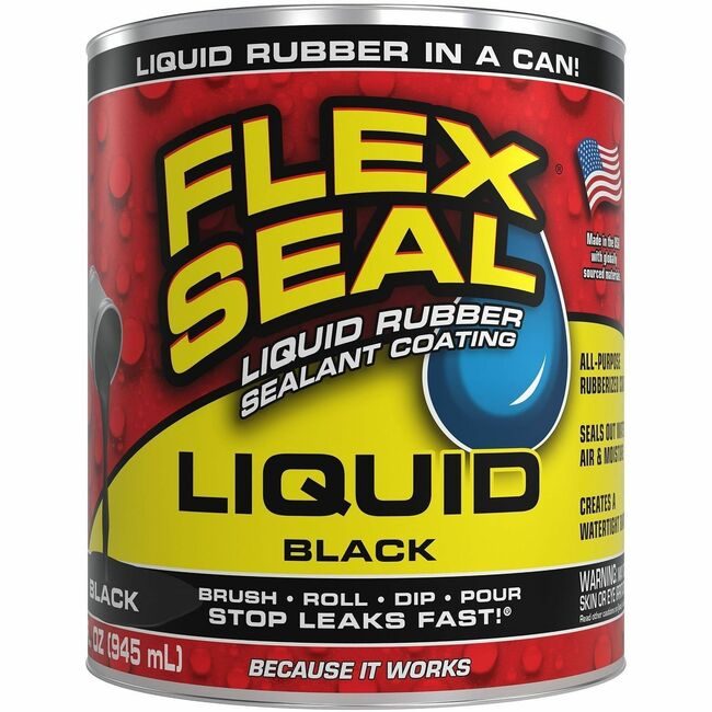 Swift Response, LLC Flex Seal Rubber Liquid 32FL Oz Black FLXLFSBLKR32