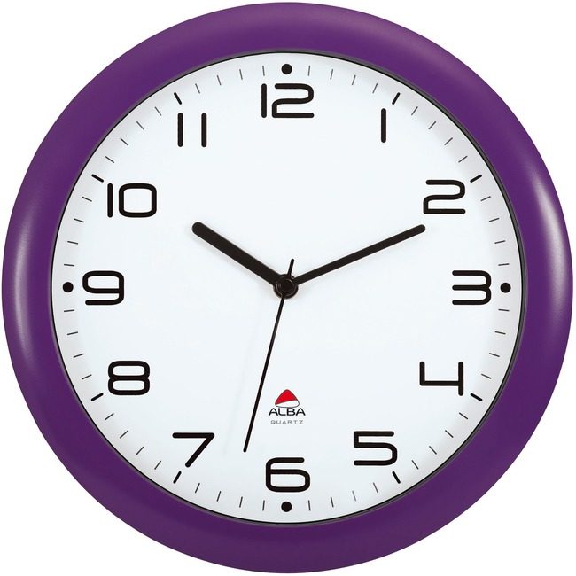Alba Clock Wall Silent D12 Purp ABAHORNEWP