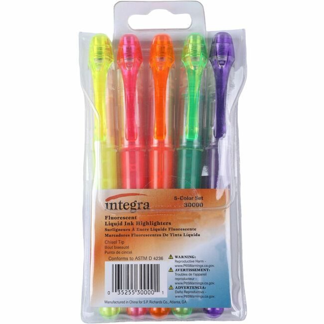 Integra Highlighter Liquid Pen 5 Pack ITA30000