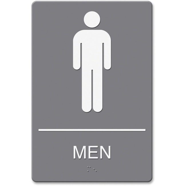 Identity Group Headline Signs Sign Wall Ada Men Gray HDS4817