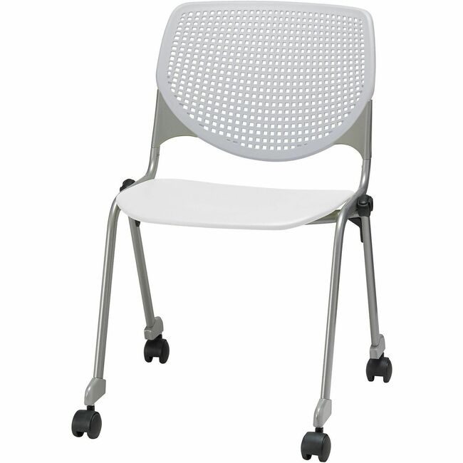 KFI Seating Chair Casters Stk Ltgry White KFICS230BKB13S8