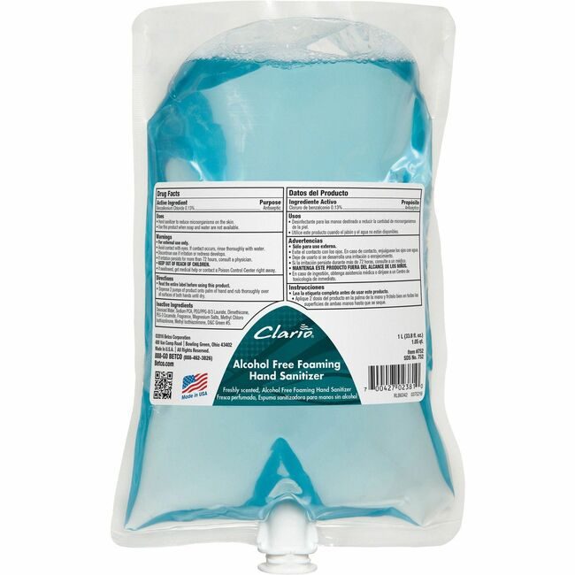 Betco Corporation Sanitizer Alcohol-Free BET75229-00