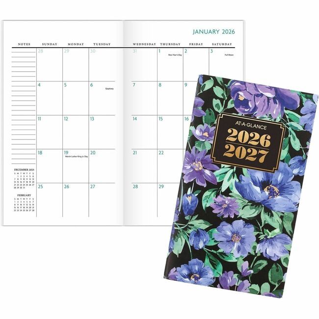 ACCO Brands AT-A-GLANCE Planner Badge 2YR Mo Floral AAG1753F021