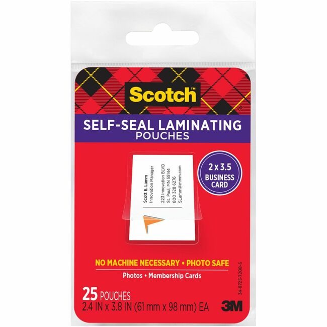 3M Company Pouch Laminate Bsncrd 25 Pack MMMLS851G