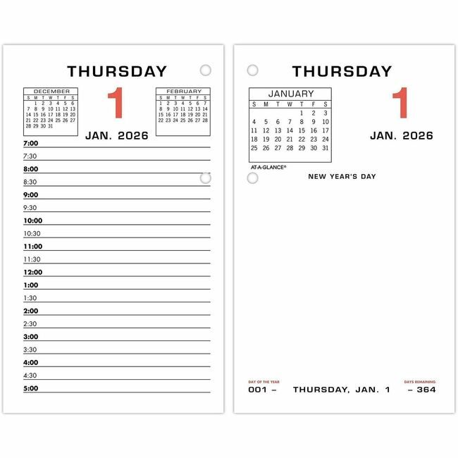 ACCO Brands AT-A-GLANCE Refill Calendar Dsk 17STYLE AAGE017-50