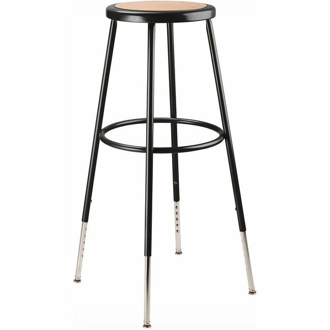 National Public Seating Stool 31-39IN Wood Black NPS6230H10