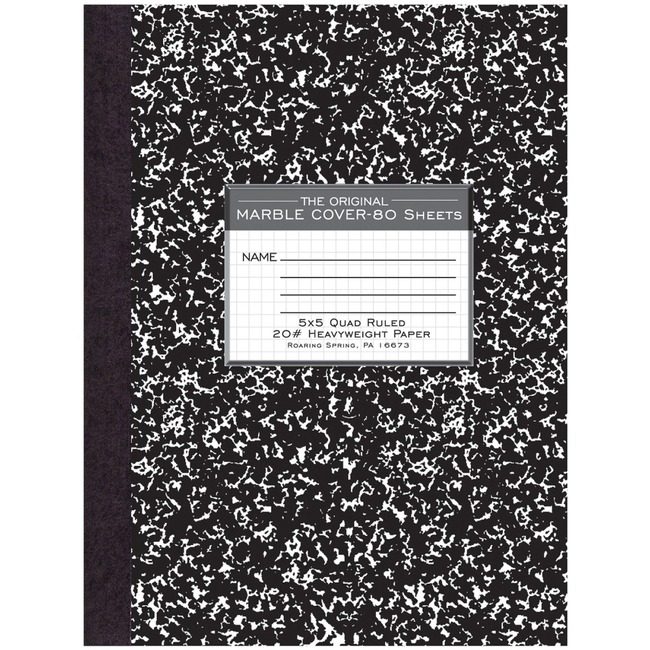 Roaring Spring Paper Products Book MARBLECOMP80CT5X5 ROA77475