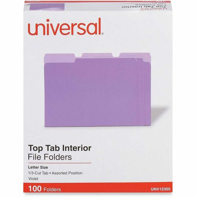 Universal Office Products Folder INTR1/3CUT Letter Vl UNV12305