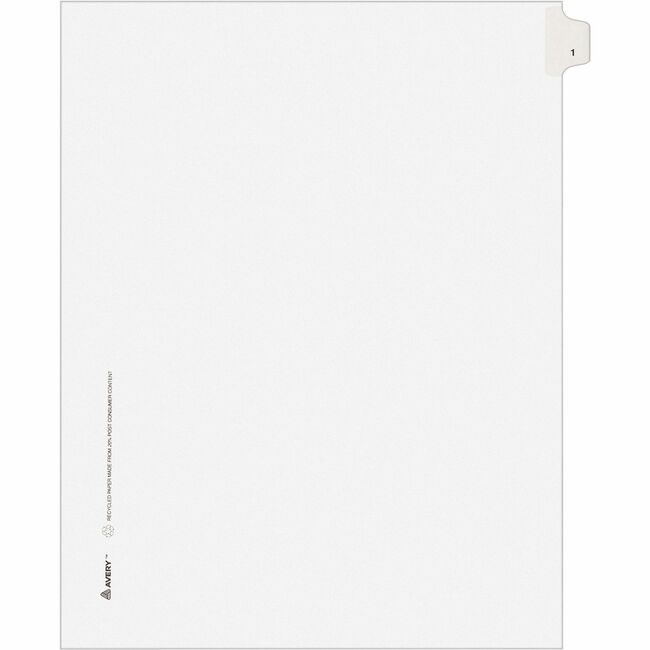 Avery Products Corporation Dividers Index Sidetab 1 AVE11911