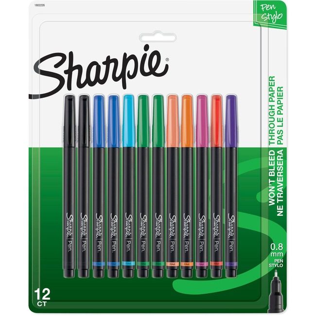 Sharpie / Expo / Prismacolor / Sanford Newell Brands / Sanford Sharpie / Expo / Prismacolor / Pen Fine Assorted 12 Count SAN1802226