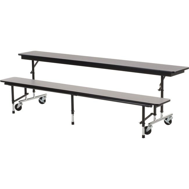 Virco Convertible Bench Table VIRMTC8GYNEBBLK