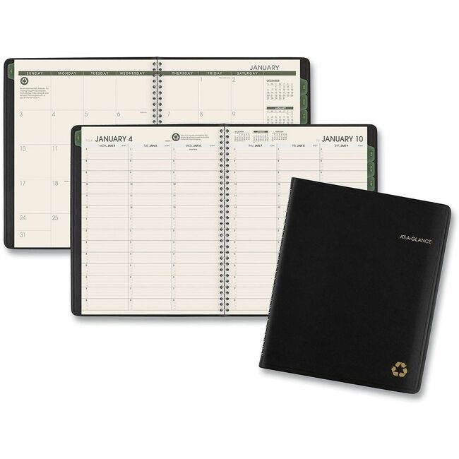 ACCO Brands AT-A-GLANCE Book Appt Wk/Mnth Rcyc Black AAG70951G05