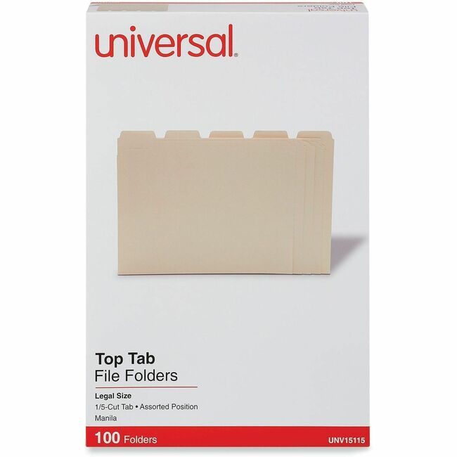 Universal Office Products Folder Mla 1/5 CT Legal 100 UNV15115