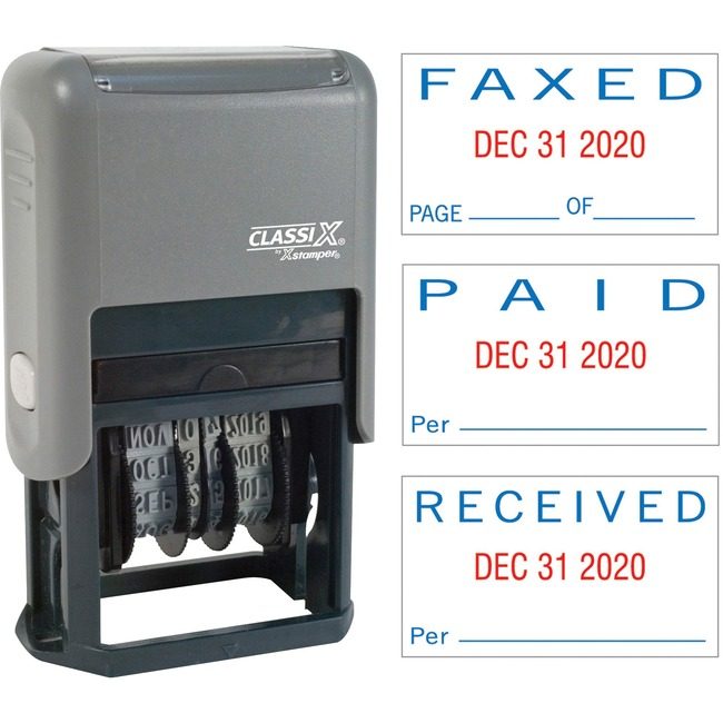 Shachihata / Xstamper Stamp Msg/Date 3-MSSG 10YR XST40330