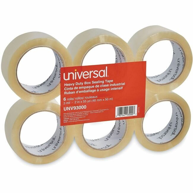 Universal Office Products Tape 2"X55YD 3MIL 6/PK Cr UNV93000