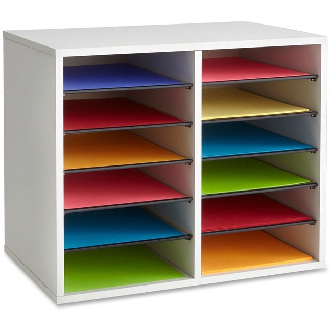 Safco Products Organizer Wood Adj 12CMP By SAF9420GR