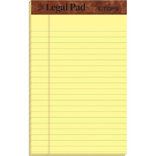 TOPS Products Pad Jr Legal 5X8 50SH Ca TOP7501