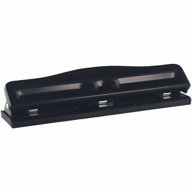 Business Source Punch Adjust 3-HOLE 11SH Black BSN65645
