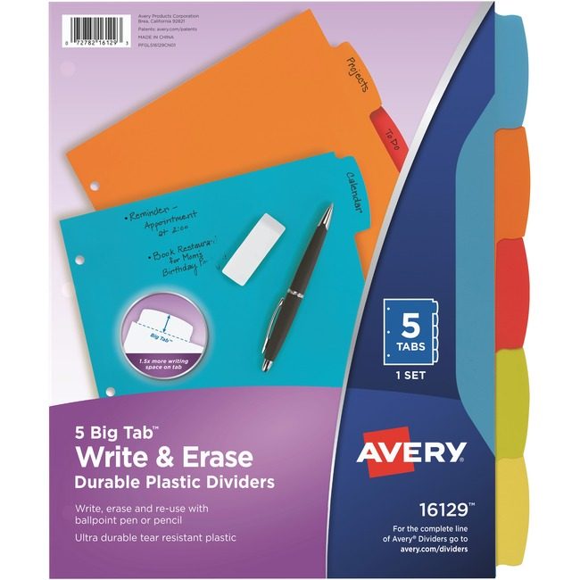 Avery Products Corporation Divider Dur Wo 5TAB AVE16129