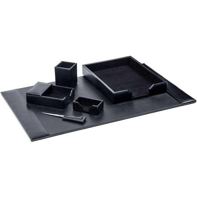 Dacasso Dsk St Bnd Lthr Black 6PC DACD1401