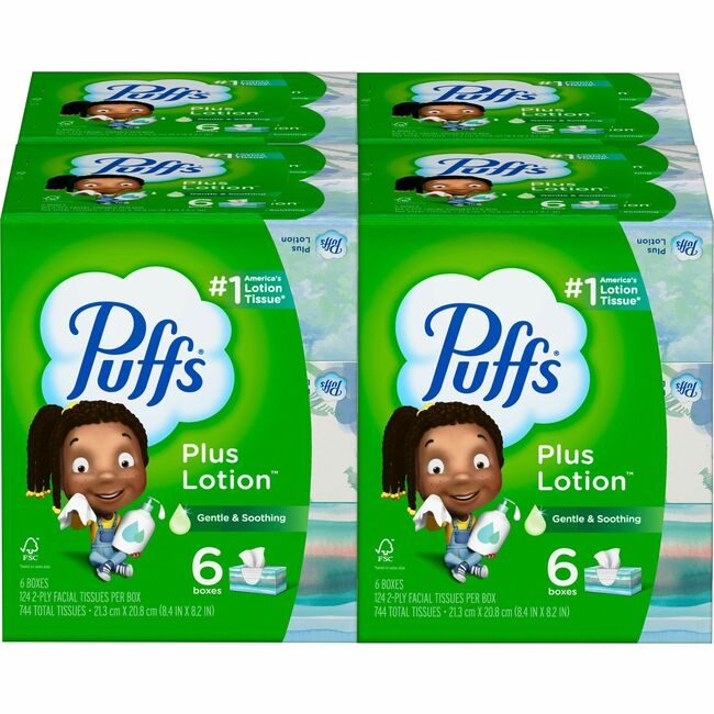 Procter & Gamble P&G Professional / product-specific brand Tissue Puffs 6BX/PK 124SH PGC39383CT