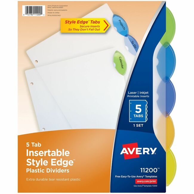 Avery Products Corporation Dividers Insert Style 5TAB AVE11200