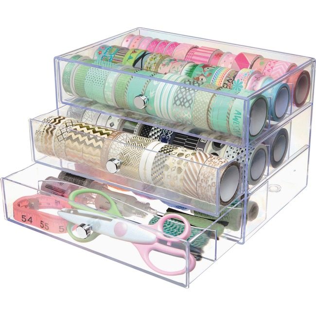 Deflecto Cube Storage Tape Washi Clear DEF350901CR